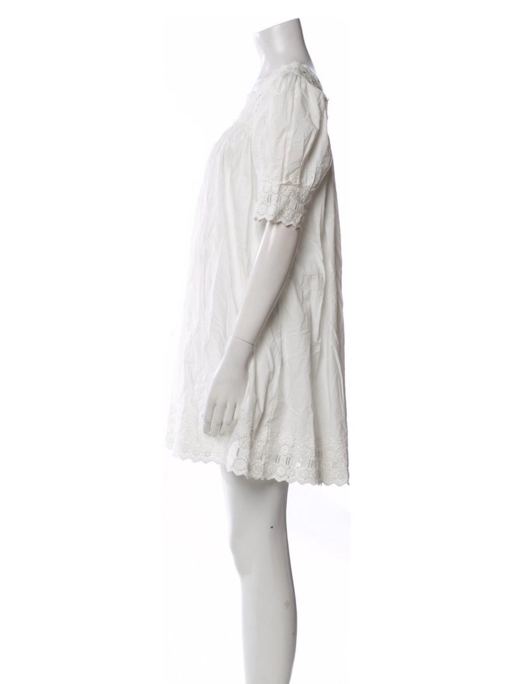 Doen White Eyelet Mini Dress - Picture 2 of 3